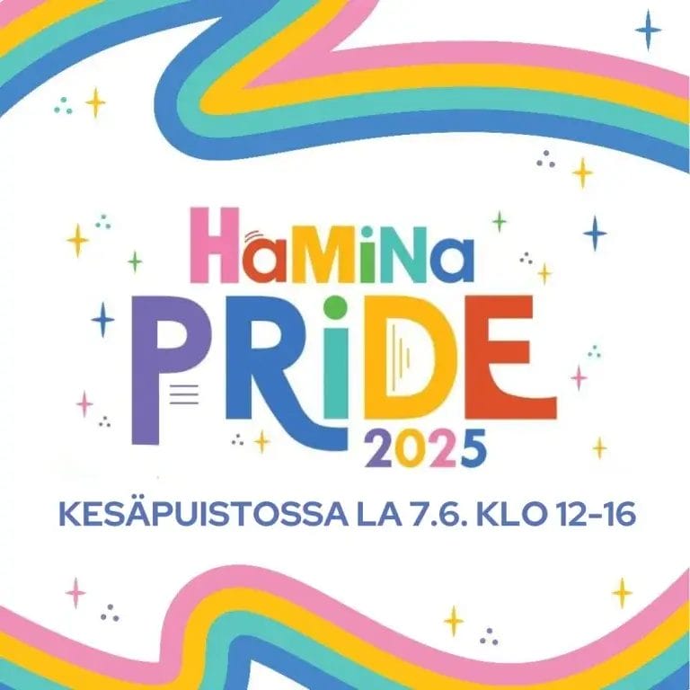 Hamina Pride 2025. Kesäpuistossa La 7.6.klo 12-16
