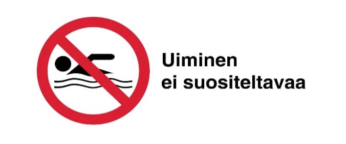 Uiminen ei suositeltavaa.