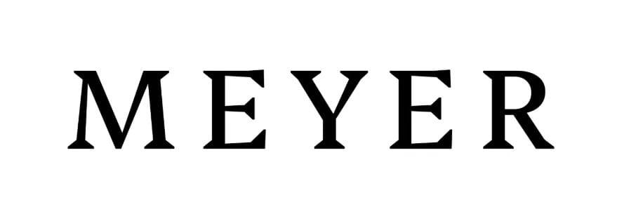 Meyer-logo mustalla värillä.