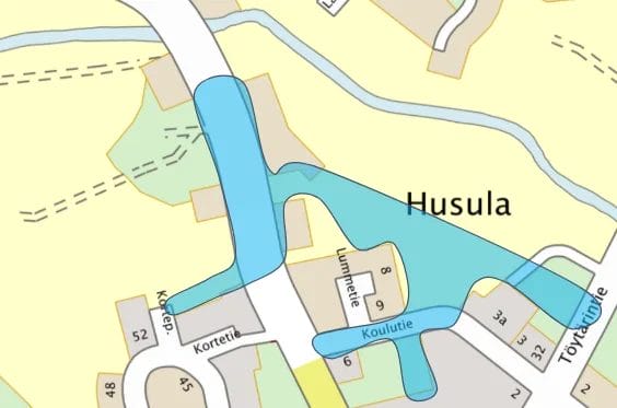 Husulan vesihuoltoverkostoa saneerataan Töytärintien ja Husupyölintien välisellä alueella.
