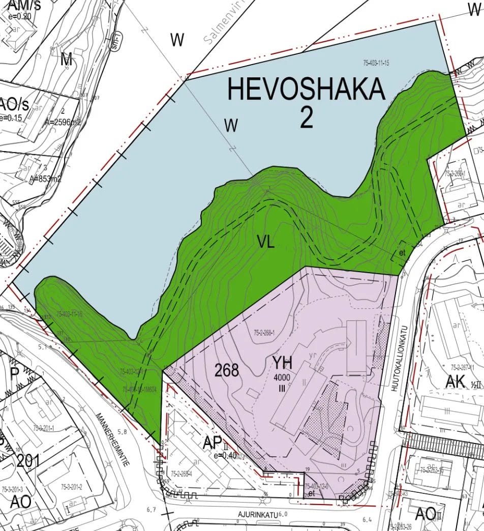 Ote kaavaluonnoksesta.