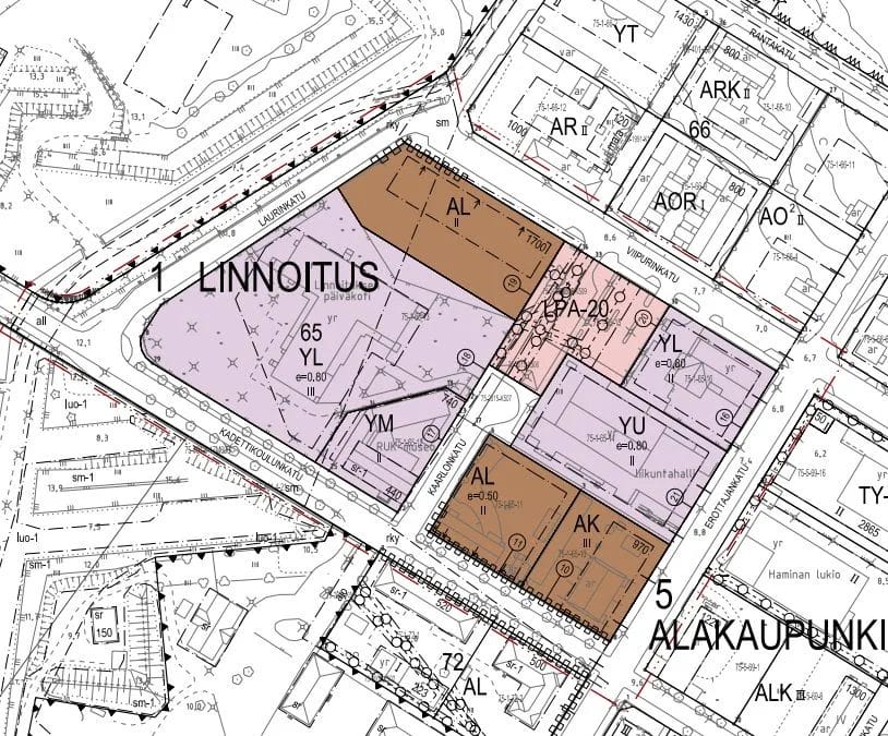 Kuva hyväksytystä asemakaavan muutoksesta